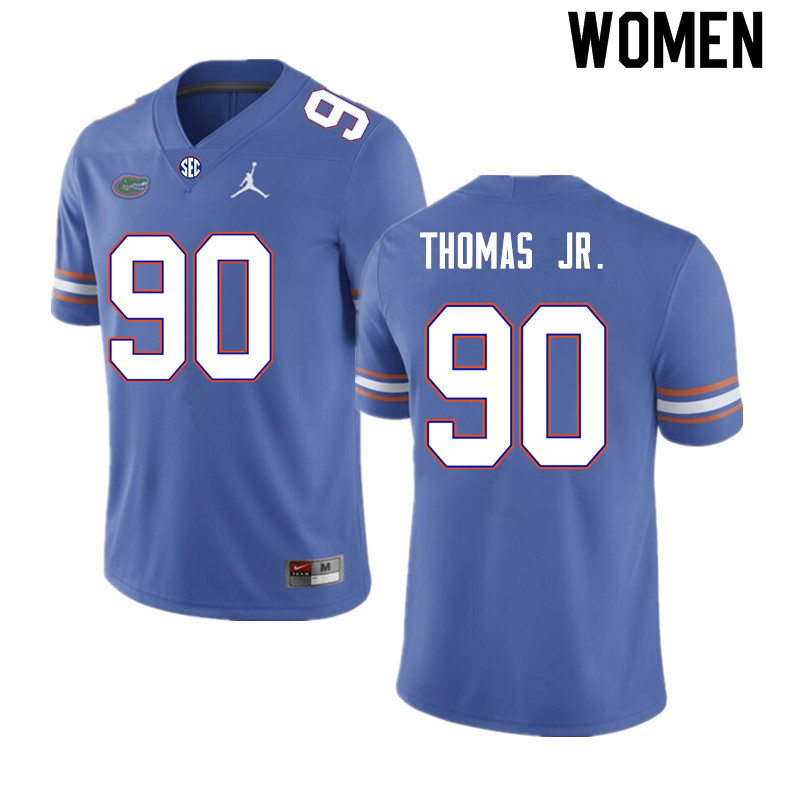 Women #90 Chris Thomas Jr. Florida Gators College Football Jerseys Sale-Royal